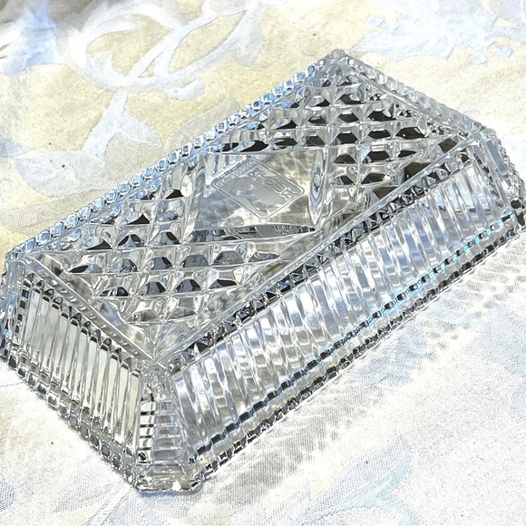 Waterford Crystal 7" Rectangular Tray Senior PGA Tour Insignia Trinket Dish - Picture 11 of 13